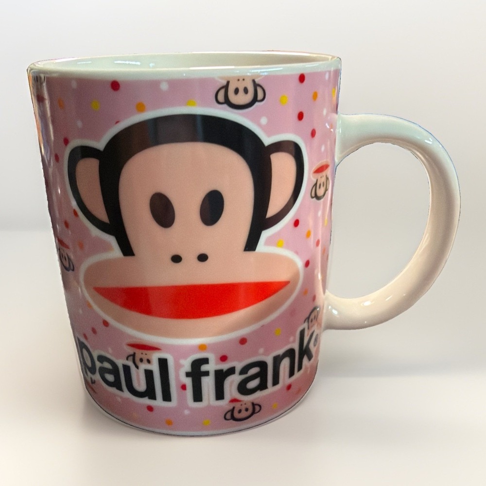 Paul Frank Monkey Pink Polka Dot Classic Mug Ceramic Collection 2025 Brand New